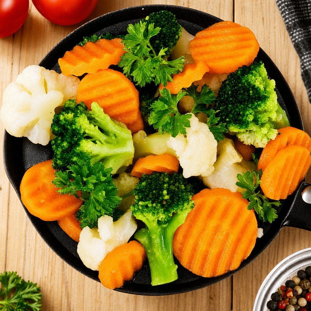 Steam Mixed Veggies.