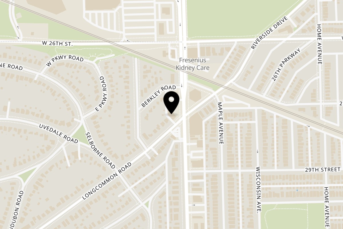 Map showing the location of ASIANO Thai & Sushi Bar on 2728 S Harlem Ave in Riverside